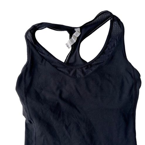 Lululemon Athletica Black Racerback Tank Top Size 6 Built in Bra Lined Y… -  $38 - From Waynette