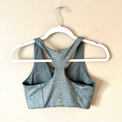 Juicy Couture  Heather Gray Padded Racerback Sports Bra Sz S