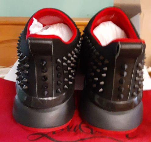 Christian Louboutin Red bottom Sneakers Black Size 7 - $5115 (24