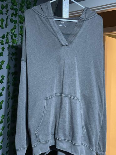 Aerie V Neck Hoodie Gray Size L - $30 