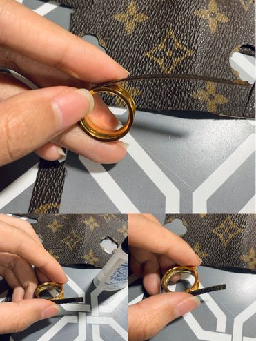 Louis Vuitton Upcycled Monogram Buckle Ring Gold - $52 New With