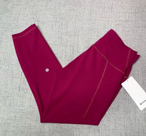 Lululemon Wunder Train High Rise Tights Leggings Pomegranate 10