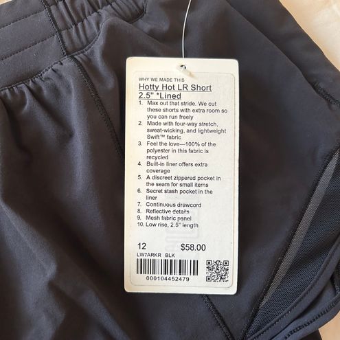 Lululemon Hotty Hot Short 2.5” Black Size 12 - $42 (27% Off Retail