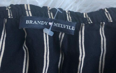 Brandy Melville Striped Black Maura Long Sleeve Off The Shoulder Top One  Size