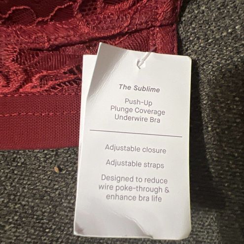 Women's Sublime Lace Plunge Push-Up Bra - Auden Red 46D NWT Size undefined  - $10 New With Tags - From Sonya