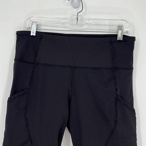 Lululemon Outrun 17” Crop Ruched Back Leggings Black Luxtreme Size 12 - $41  - From Krystle