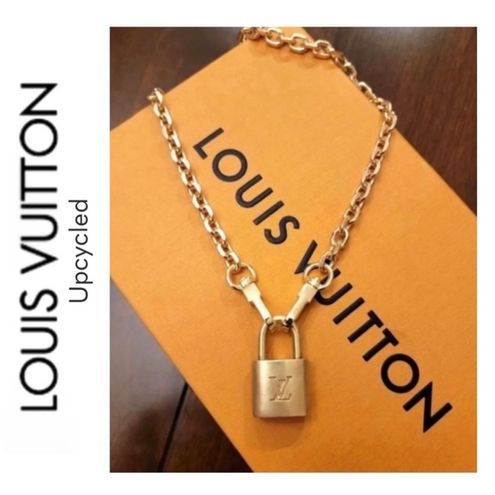 Louis Vuitton, Jewelry, New Authentic Lv Green Circle Upcycled Necklace