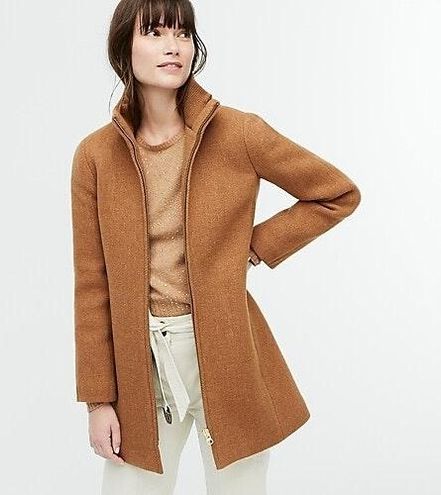 j crew camel wool coat