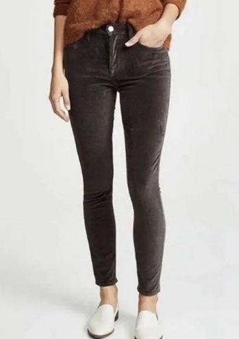 AVA MID RISE SKINNY VELVET PANT