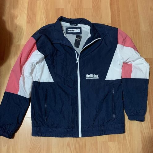 Blue hollister store windbreaker