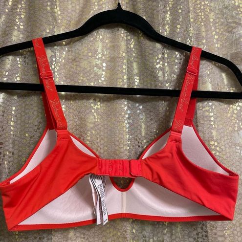 Victoria's Secret Red T Shirt Lightly Lined Logo Strap Wireless Bra 34B  Size undefined - $22 - From Jessica