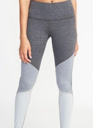 Old Navy High Waisted Grey Color Block Compression Leggings