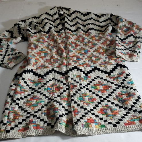 Debut Aztec Cardigan Open-Front Southwestern Aztec Sweater Duster Extra  Small XS - $19 - From MarieJayMerch