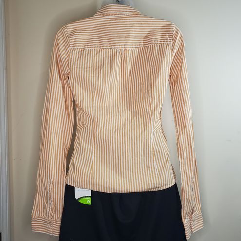 Hollister 5/$25 Orange White Button Down Striped Shirt - $9 - From G