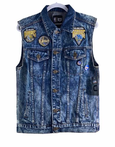 warriors jean jacket