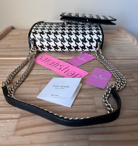 Kate Spade Darcy Woven Houndstooth Flap Chain Crossbody/ Shoulder Bag,  Wallet