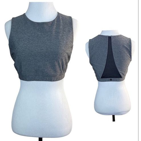 Lululemon Sports Bra 8 Gray Black Mesh Sheer Insert Stretch Comfort Womens  Size M - $35 - From Jamie