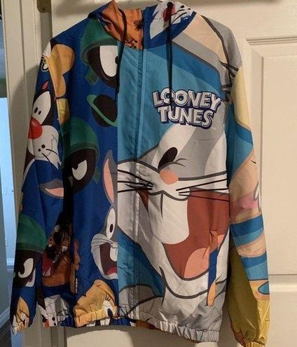 Members Only Looney Tunes Windbreaker Jacket Bugs Bunny Sylvester