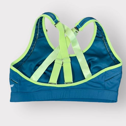 Fabletics Blue Green Belle High Impact Sports Bra Women's Size XS - $18 -  From May