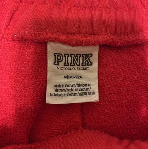 PINK - Victoria's Secret Victoria's Secret Pink Red Dog Logo Graphic Print  Classic Jogger Sweatpants Medium - $28 - From Lisette