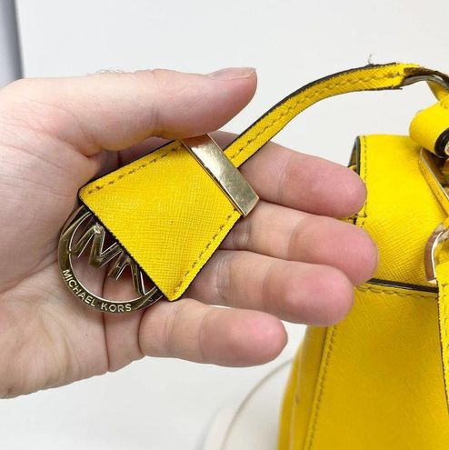 Michael Kors Ava Small Top Handle Satchel In Yellow