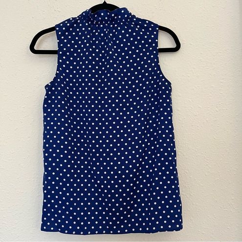 Ruffle Sleeveless Top Blue