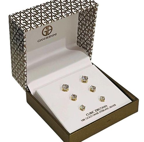 Giani Bernini cubic zirconia 18k gold over sterling silver