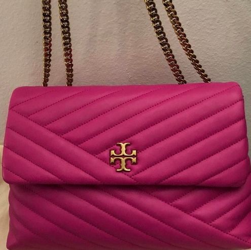 Tory Burch Kira Chevron Bag,crazy Pink,comes With The Dust Bag