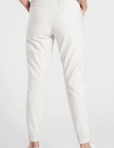 Athleta Farallon Jogger Pants White/Slightly Off-White Size 6