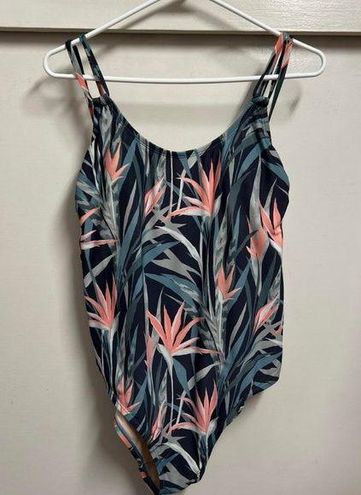 Women's Tropical Print Long Sleeve One Piece Swimsuit - Kona Sol