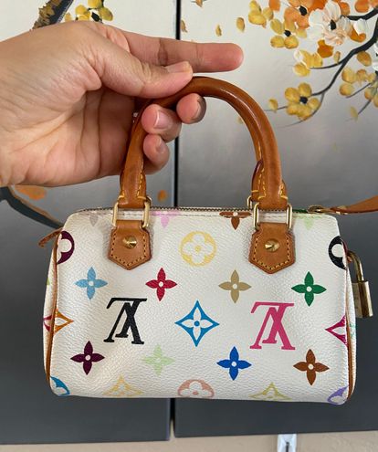 Louis Vuitton Authentic Mini Speedy Multicolor White - $1992