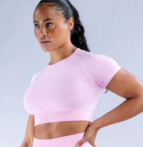 DFYNE LIGHT ROSE PINK Impact Crop Top Size L - $30 New With Tags