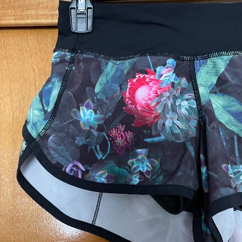 Lululemon Run Speed Short in Curious Jungle Multi/Black Size 2 Black - $50  - From Callie