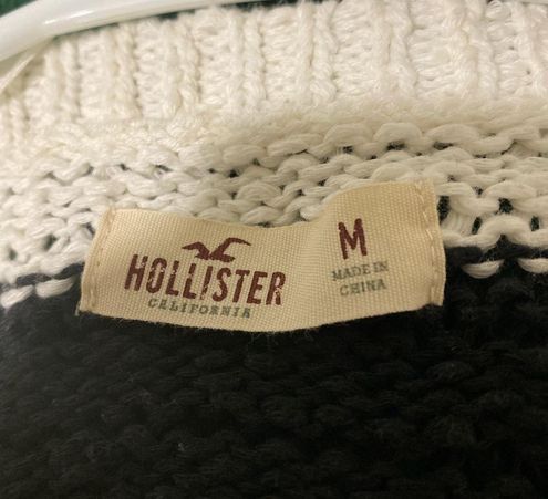 Hollister Co. Black And White Striped Distressed Knit Sweater Size M - $16  - From Shelby