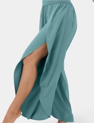 Halara Teal Size M Breezeful High Waist Palazzo Flowy Split Wide