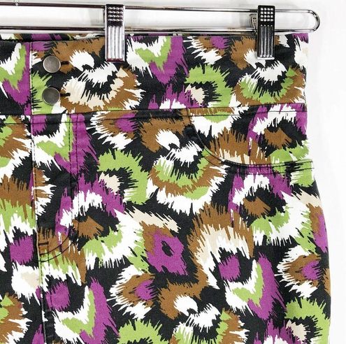 Terra & Sky Terra Sky Plus Size 1X Pants 16W 18W Skinny Black Green Purple  Abstract 492 - $19 - From Bailey