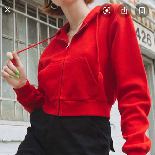 cropped hoodie brandy melville