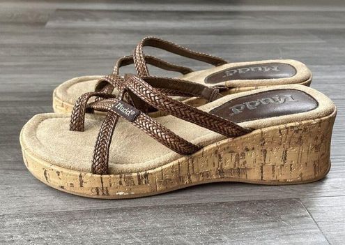 Mudd Y2K Cork Platform Sandals Size 7 Shoes Strappy - $27 - From Brandi