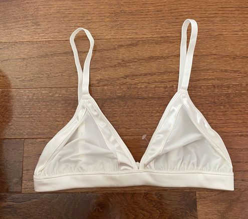 Forever 21 NWOT white Satin Triangle Lingerie Bralette - $19 (24% Off  Retail) - From roya