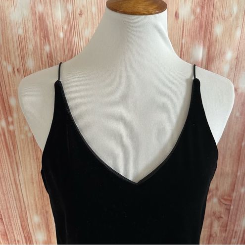 Shinestar Black Velvet Spaghetti Strap Tank Top - $15 - From Melissa