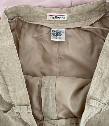 Talbots 100% Linen Oatmeal Beige Lined Lagenlook Pants, size 18 Tan - $51  (65% Off Retail) - From Irina