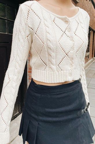 Brandy Melville OS Cream Open Front Cardigan