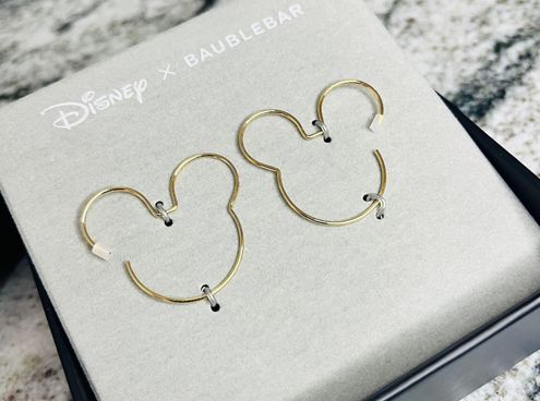 Baublebar BaublelBar Mickey Mouse Threader Earrings in Gold