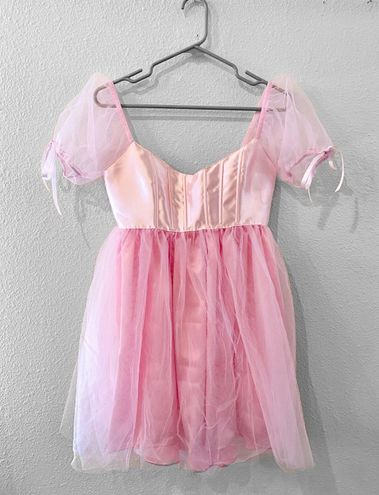 Sugar Thrillz Satin Pajama Shirt - Pink  Babydoll dress, Chiffon babydoll  dress, Girly outfits