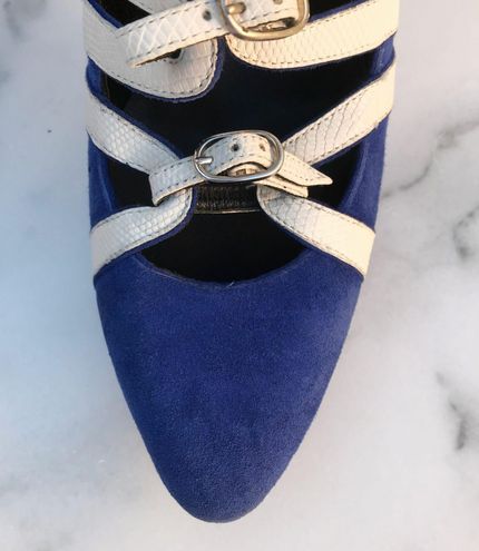 Balenciaga pointy-toed multi-strap Mary-Jane stiletto pumps sandal IT 37 US  7 Blue - $178 (80% Off Retail) - From J