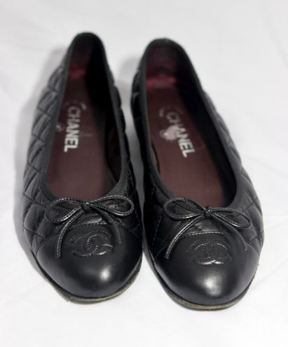 Chanel Ballerina Flats Black Size 8.5 - $327 (59% Off Retail) - From Tia