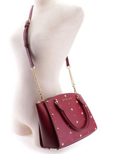 Michael Kors NWT Ellis Small Convertible Satchel Crossbody Stud Cherry Red  MK - $125 (57% Off Retail) New With Tags - From ellabella