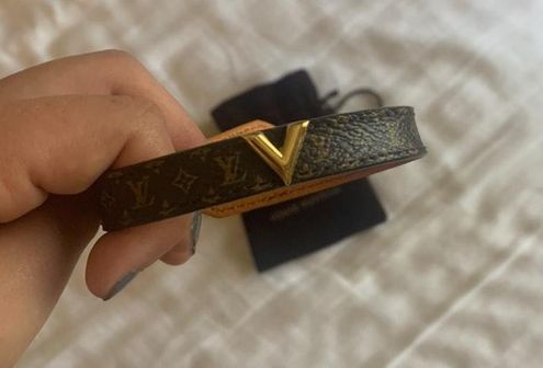 Blooming leather bracelet Louis Vuitton Brown in Leather - 30367693