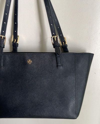 Tory Burch Black Emerson Small Saffiano Leather Buckle Tote - $165 - From  Erin