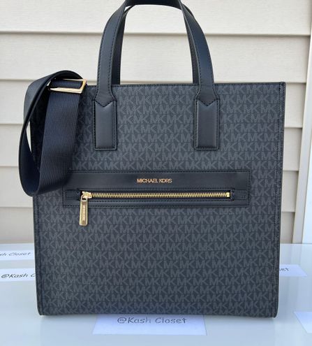 Michael Kors Bags | Michael Kors Large Kenly Tote Bag Black | Color: Black/Gold | Size: Large | Tot77's Closet